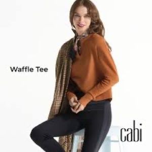 NWOT Cabi Waffle Tee Longsleeve Burnt Orange/Copper Medium 4369